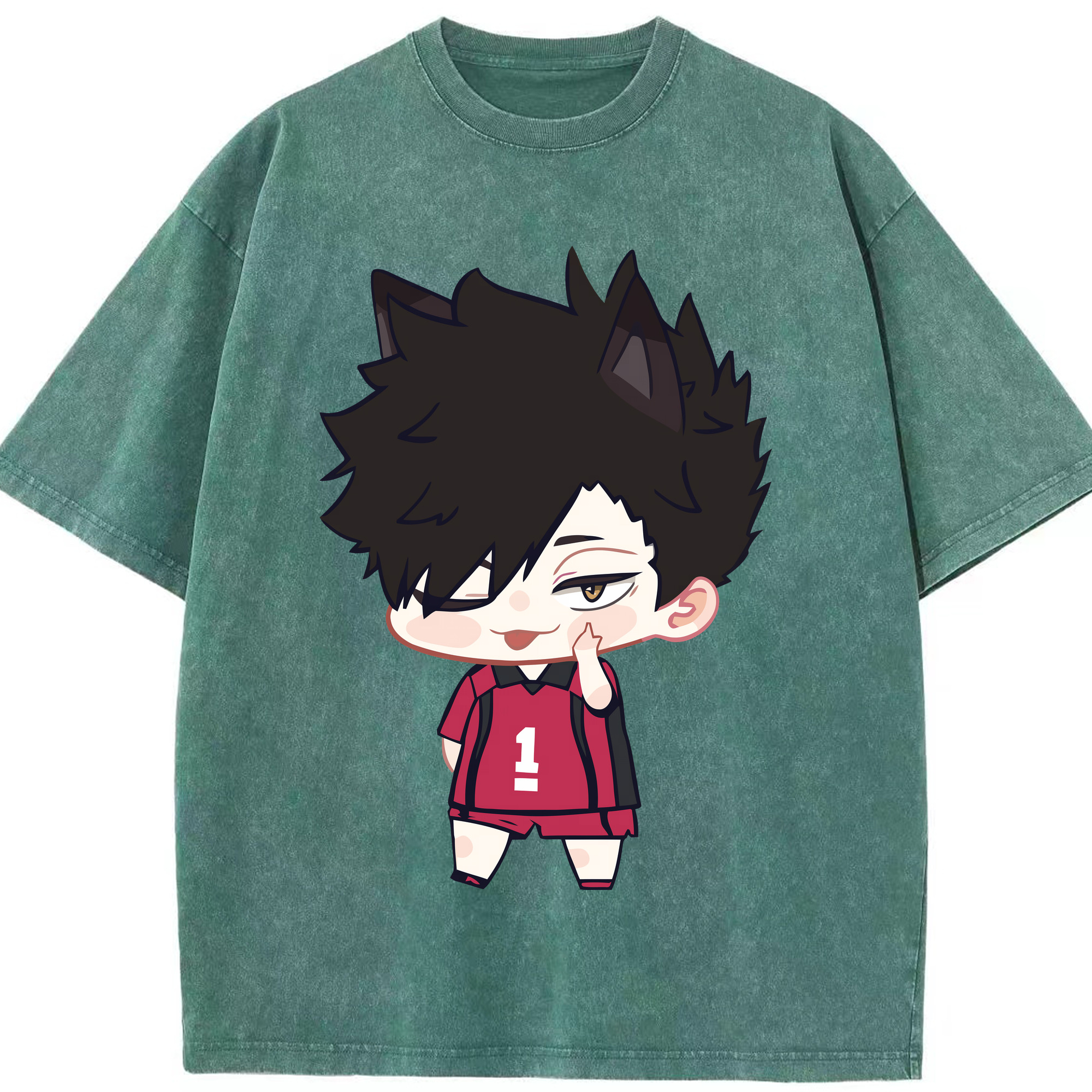 （画像用） ハイキュー!! Haikyu!! 綿100% ヴィンテージ風 半袖Tシャツ（フロントプリント）